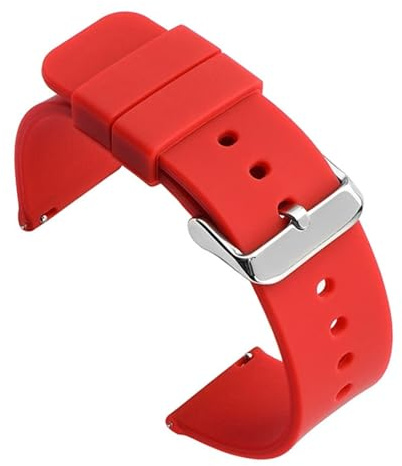 1 st 24 mm klockarmband universalarmband länkarmband handledslampa mjuk for smartklocka(Red-S)