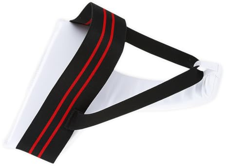 Generic Women Groin Protector Ergonomic Sanda Crotch Guard Boxing Karate Jockstrap PU White XL (M)