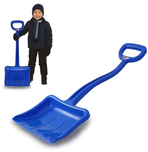 Snow Play Schneeschaufel Tally 70 cm - schlagzäher Kunststoff, Kunststoffstiel mit handlichem D-Griff, Verstärkungsrippen im Schaufelblatt für maximale Festigkeit