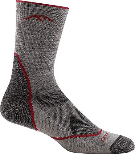 Darn Tough Vermont Men's Light Hiker Micro Crew Lightweight with Cushion Sock (Style 1972) - Beige/Taupe, Large