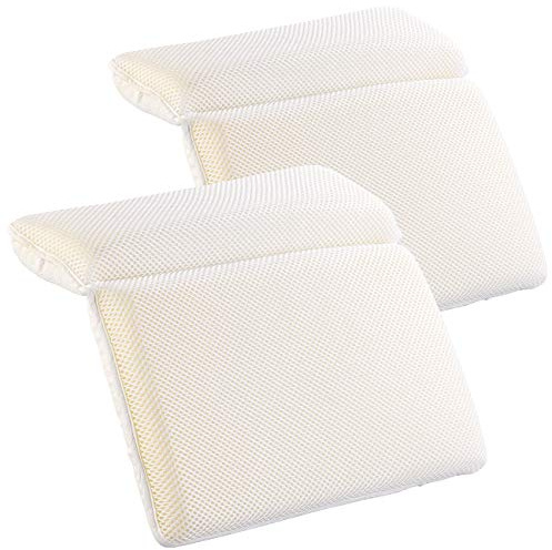 Newgen Medicals Badwannenkissen: 2er-Set Badewannen-Kissen aus Schaumstoff (Rückenkissen Badewanne, Badewannenkissen zum Sitzen, Nackenkissen)