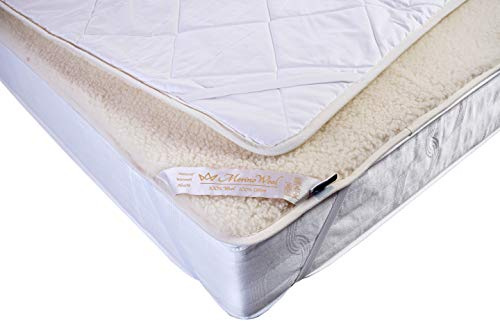 Merino Wool Diamond Unterbett Matratzenschoner Unterbetten Wolle Wool Mattress Topper Matratzenauflage (70 x 140 cm)