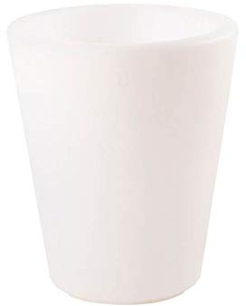 8 seasons Design Shining Classic Pot S, Solar LED Pflanzkübel 34 x 39 cm (weiß), inkl. Solarmodul und LED in warmweiß, beleuchteter Pflanzkübel für außen, Solartopf, Blumenkübel