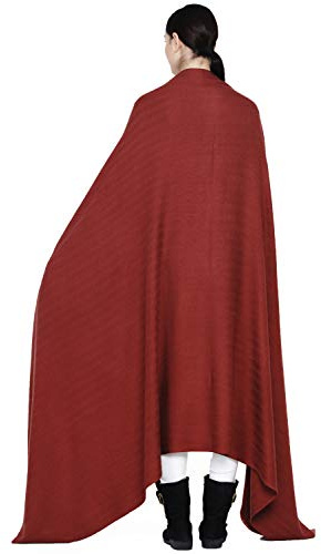 Kaschmir-Deckenschal Hergestellt in Kaschmir (Geschenkbox) Intelligente Kaschmirmischung aus Merinowolle und Seide (55 x 90 ZOLL) Extrem weicher, großer Pashmina AW Scheunenrot