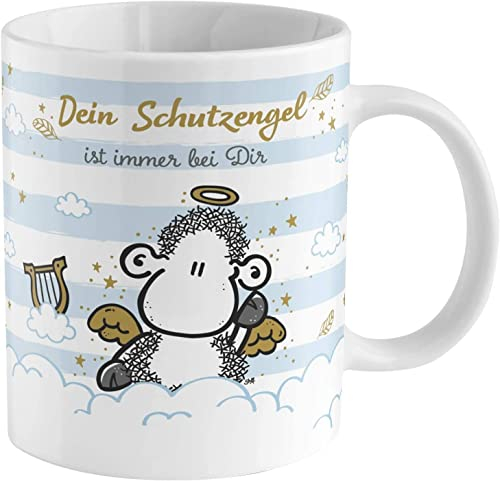 Sheepworld Zaubertasse mit Motiv Schutzengel | Motiv-Wechsel-Tasse, Porzellan, 35 cl, Tasse mit Spruch, Geschenkbox | Geschenk lustig, Überraschung | 47059