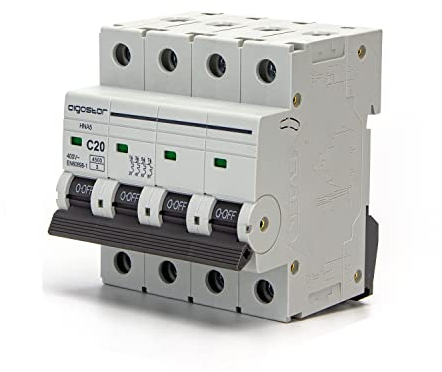 Aigostar Disjoncteur Modulaire 4P - 20A - courbe C