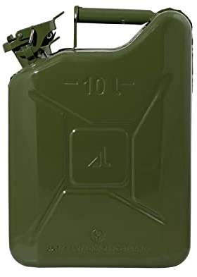 siwitec Benzinkanister 10l Metall, Kanister, Abfüllstutzen,Treibstoffkanister, Kraftstoffkanister