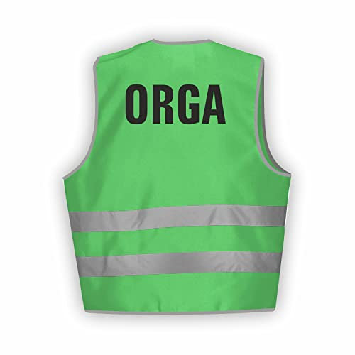 Fassbender-Druck WARNWESTEN - Sicherheitsweste GRÜN Warnweste nach EN ISO 20471 zertifiziert - Warn Weste ORGA - Unisex mit hochwertigem Reflektorstreifen (GRÜN I 3XL/4XL I 3er Set)