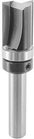 ENT 11662 Fresa para aplanar, en carburo, vástago (S) de 8 mm, diámetro (D) de 14 mm, NL de 19 mm, SL de 32 mm, GL de 62 mm, con rodamiento de bolas en el vástago