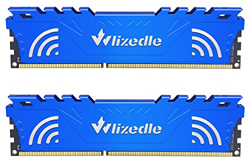 Wlizedle DDR3 Memoria RAM 16GB Kit (2x8GB) 1600MHz CL11 U-DIMM Modulo di Memoria PC3-12800 240-Pin 1,5 V per Desktop Computer, Blu