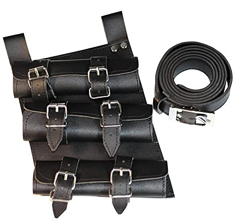 Kevrnabxi Épée Médiévale Ceinture Taille Gaine Fourreau Grenouille Titulaire Adulte Hommes GN Chevalier Arme Costume Rapière Anneau Ceinture Étui pour Katana (3,Noir)