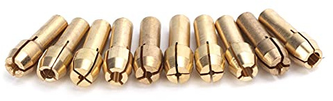 Mini Mandriles de Latón de 05-32mm 10 Uds. Juego de Portabrocas Micro Twist Portabrocas Pequeño de Latón Amoladora Eléctrica Accesorios de Herramientas Rotativas(Tail diameter 4.3