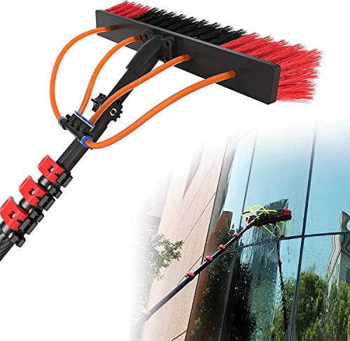XINGSHANG Wash Spazzolone Kit Spazzola Vetri, 3.6M/5.4M/6M/7.2M/9M/11M Detergente Fotovoltaico per Pulizia di Pannelli Fotovoltaici e Solari, Kit di Pulizia Telescopico (36FT/11M)