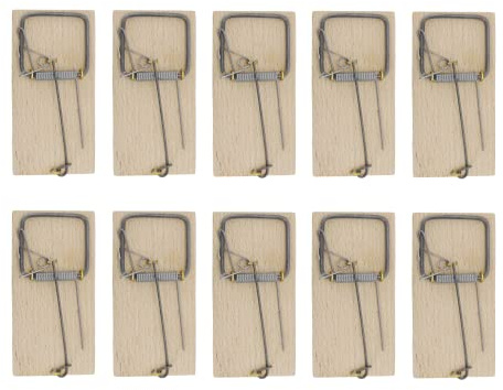 1-24 Stück Mausefalle Holz Mausefallen Falle Schlagfalle Tierfalle Maus fangen (5)