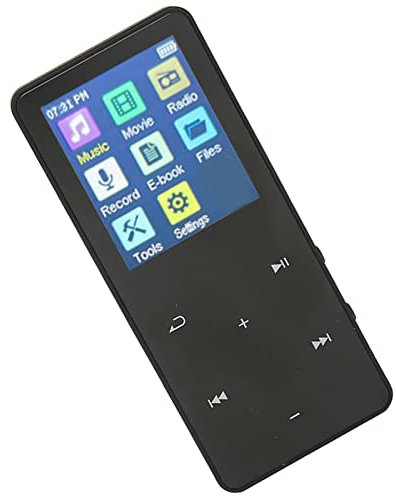 Music MP3 MP4 Player, 1.8in Touch Screen Bluetooth 5.0 MP3 Music Player, Ultra Thin Mini Portable HiFi MP3 MP4 Player with 8G Memory Card, Long Standby Time (Black)