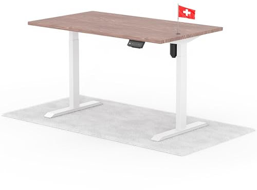 Standable ECO Höhenverstellbarer Schreibtisch 140 x 80 cm I elektrischer Office Table mit 3 Speicherstufen I Schreibtisch höheneinstellbar 70-115 cm I Büro-Tisch mit 1,8 cm Dicke
