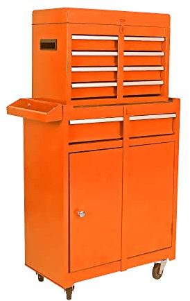 Werkzeugschränke, Rollkoffer mit 5 Schubladen, mit Rollen, abnehmbarer Aufbewahrungsschrank, verstellbarer Regal, Werkzeug-Organizer, abnehmbarer Werkzeugschrank, Aufbewahrungsbox für Garage, Lager,