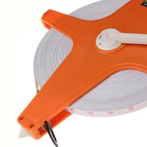 Maßband auf Rolle, Englische Metrische Skala, Breite 12,5 Mm, ABS-Faser-Rollenbandmaß für Baustellen für den Innen- und Außenbereich (100 Meter)