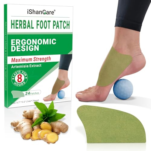 Patchs contre la douleur au pied, 24 patchs chauffants de longue durée, 8 heures de chaleur maximale pour soulager les douleurs articulaires au genou, au pied, au dos, au cou, à l'épaule, avec un plât