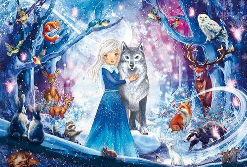 Schmidt 56386 Prinzessin im Winterwald, 100 Teile Kinderpuzzle