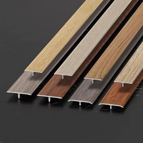 RTVGNSZSJL Tira De Transición De Piso Forma De T, Tira Cobertura De Juntas De Suelo, Tira De Umbral De Aluminio, Tira De Moldura De Borde para Madera/Baldosa/Laminado(Light Maca,W20mm/0.8in)