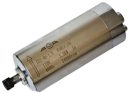 CNC Spindle Motor, CNC Machine Kit 800w 1500w 2200w 3000w Water Cooling Spindle Motor 65mm 80mm Clamp for DIY Mini CNC Milling Machine Tool,for Engraving(2200W ER20)