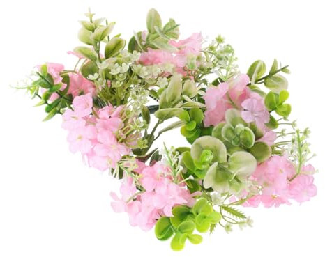 Ciieeo Hochzeit Kerze Kranz Floral Für Kerzen Künstliche Blumen Kerzen Kranz Kerzenständer Dekoration