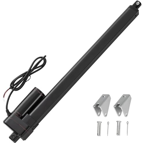 Jvnvlki linjärt ställdon 12 V, 2 000 N, 450 mm, lyftlängd IP65, vattentät, 8 mm/s linjär aktuator, linjär motor med monteringshandtag, för dörröppnare, soluppsamlare, elektrisk lyftsystem