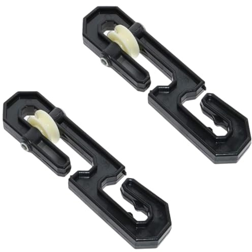 Polea para tendedero de 2 piezas, tensor de tendedero con rueda de nailon, esparcidor de tendedero para exteriores resistente, separador de tendedero en forma de S para tendedero largo y cargas pesada