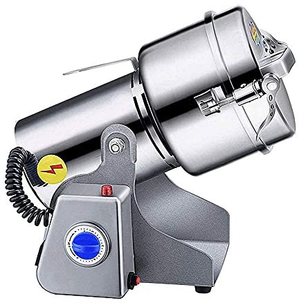 Grain Crusher Electric High Performance Grain Mill Swing Type 220V 2000G Large-Scale Stainless Steel Grain Grinder Cereal Mill Flour Powder Machine Herb Pulverizer Superfine Powder Machine