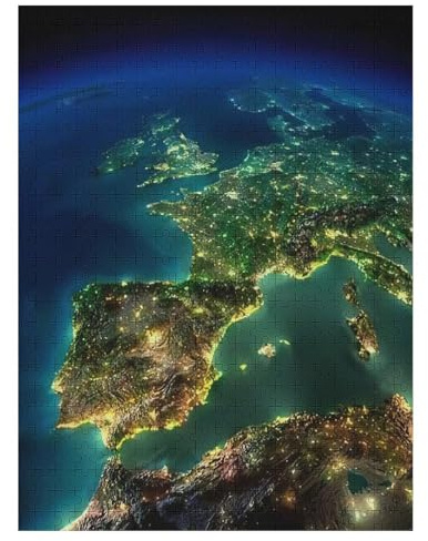 World Map-Puzzle Für Erwachsene, 500 Teile, Holzpuzzle, Kinderpuzzle, Dekompressionsspiel, Spielzeugpuzzle 55×41cm