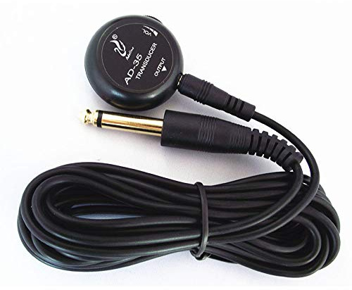 Eujgoov AD35 Mini Sound Pick-up Piezo-Verstärker Wandler Stick Piezo Pickup Professionelle Kontakte Mikrofon für Akustikgitarre Ukulele Violin Cello Black