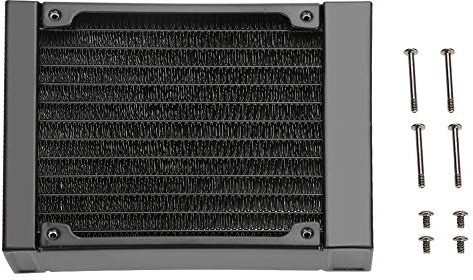 WOHPNLE 12 Tube Radiateur d'échangeur de Chaleur PC, Refroidisseur d'eau en cuivre Rouge pour Les systèmes de Refroidissement par Eau PC Assemblage de Tube de Refroidisseur d'eau Compact (360 mm)