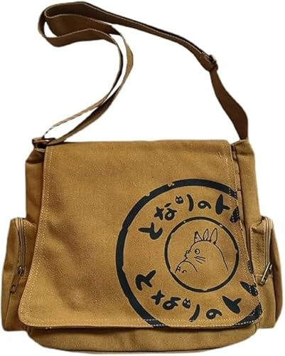 Mayhug Canvas Messenger Bag, Canvas Messenger Bag für Herren, Schultertasche, Herren Schultertasche Herren Große Kapazität Computer Casual Tasche, Gelb