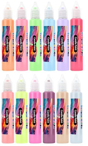 yybng Vernice Per Candele - Set da 12 Penne a per Candele con Colori