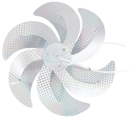 POPETPOP Moulin à Vent Anti-Oiseaux Réfléchissant Dispositif Rotatif Décoratif Corde pour Jardins Fermes Étangs Chemins de Fer Usines de Transformation Alimentaire