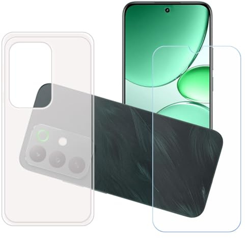 GYDQQKJ Funda para Realme C85 5G + Vidrio Protector de Pantalla Cristal Templado Film, Translúcido Suave TPU Silicona Cover Carcasa Caso Case para (6.80)