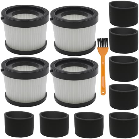 MospdyGear 4Pcs HEPA Filter with 8 Foam Sleeve Filters & 1 Brush, Handheld Vacuum Cleaner Filter Kit, Replacement for DCV501HB DCV5011H