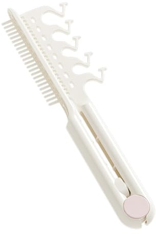 Peigne à racines en forme de V pour cheveux volumineux, brosse de coiffage en ABS portable avec design de voyage