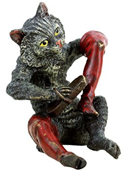 Kunst & Ambiente - Wiener Bronze Katze - Der Gestiefelte Kater - gestempelt - handbemalte Miniatur Statuen - Skulpturen online kaufen - Dekorative Figur - Wohndeko für Innen