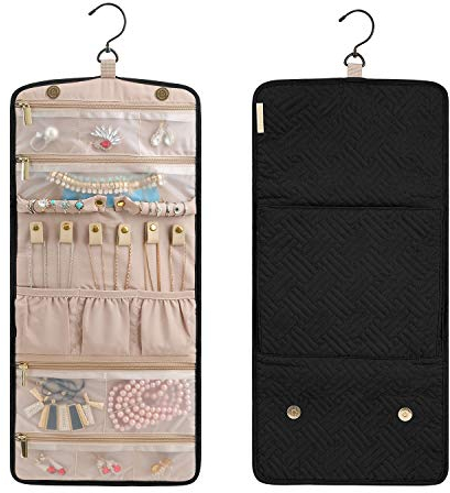 bagsmart Schmuckroll Organizer Tasche Ohrring Ring Schmuck Makeup für Ohrring Ring Halskette Armband Kulturtasche