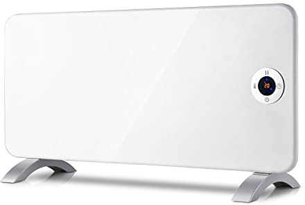 electriQ 2000W Smart Panel Heater | Wall Mountable or Freestanding Design | Eco 1000W and Rapid 2000W Power Settings | Smart App Control and Weekly Timer | Bathroom Safe IP24 with Thermostat