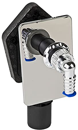 Haas 2028 PE-Unterputzgerätesiphon mit Schallschutzplatte DN40/50 Waschmaschine Unterputz-Geräte-Siphon Geschirrspüler Geräte Sifon Abfluß