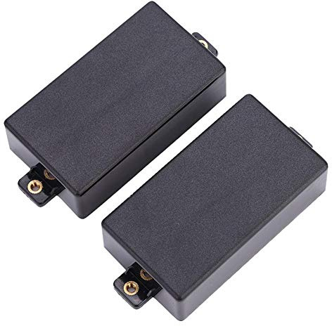 2-teilige Humbucker-Tonabnehmerabdeckungen, robuste Gitarren-Tonabnehmerabdeckungen Versiegelte Ersatzteile für E-Gitarren(Schwarz)