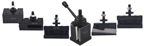 TINVHY BXA Wedge Type Quick Change Tool Post Set 250-222, Tool Post for Mini Lathe Swing 10-15 CNC Lathe Tool Holder