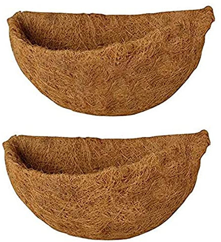 Halbwandige Hängepflanzenkörbe, halbrunde Ersatz-Pflanzkorb-Einlagen für drinnen und draußen, Hängekörbe, Wandblumenkorb, halbrunder Wand-Pflanzgefäß (25,4 cm)