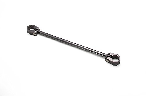 JFG RACING Lenkerstrebe Motorrad, Lenker Querstrebe 300mm, Verstellbar Aluminiumlegierung für 22mm Motorrad Lenker - Titan