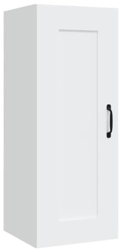 vidaXL Armario Colgante Almacenamiento Auxiliar Mueble Pared Salón Vitrina Flotante Decorativo para Casa de Madera Contrachapada Blanco