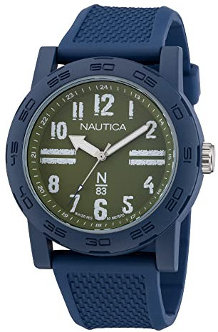 Nautica N83 NAPATS305 Ayia Triada - Reloj de pulsera con correa de fibra sint tica de trigo azul, verde, azul, (Blue/Green/Blue)