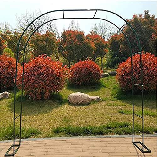 CHUNTIANMEI Treillis en Métal pour Arche De Jardin,Tube en Acier Galvanisé De 19 Mm De Diamètre,Support D'arche De Décoration De Mariage,pour Plantes Grimpantes,Arche De Décoration,Black-3x2.2m